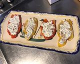 Une image de l'étape 8 de Millefeuille de poivrons bicolores,cœur de saumon fumé et crème de feta.