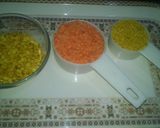 A picture of step 1 of Dhaba Dal.
