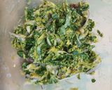 A picture of step 2 of Palak or Spinach and Coriander Pakora.