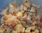 A picture of step 3 of Russian salad.