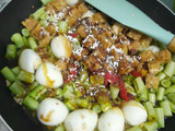 Oseng Buncis Tempe Telur Puyuh