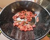 Foto del paso 4 de la receta Meloso de arroz con presa ibérica, gambitas y espinacas …