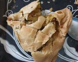 A picture of step 1 of Samosa Chaat.