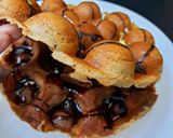A picture of step 5 of Chocolate Bubbly Waffle.