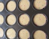 A picture of step 2 of Rainbow Cuppies #Theme Challenge.