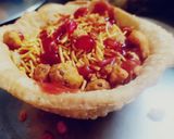A picture of step 1 of Wheat flour basket chaat.