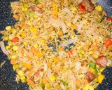 A picture of step 11 of Sausage fried rice.