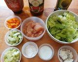 Foto del paso 1 de la receta: Ensalada de pollo a la Búfalo