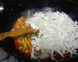 A picture of step 5 of Desi style spaghetti.