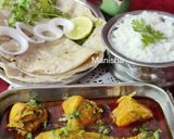 A picture of step 19 of Kolhapuri Tambda Rassa (Maharashtrian Cuisine).