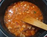 Csicseriborsós-édesburgonyás csirkemellpaprikás kolbásszal recept fázis 6 fotója