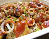 A picture of step 2 of Oven grilled spicy tofu.