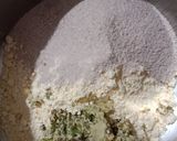A picture of step 3 of Besan poha chilla.