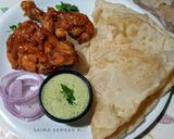 A picture of step 5 of Steamed chicken tikka with puri paratha.