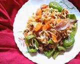 ভেজ চাউমিন (vej chao mien recipe in Bengali) রেসিপি ধাপ - 3 ছবি