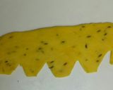 A picture of step 11 of Khasta flower mathri.