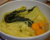 Foto del paso 11 de la receta: Ramen con caldo de pollo, fideos de arroz y pak choi