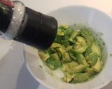 A picture of step 2 of Snack time Spicy Crushed Avocado on wholegrain toast.