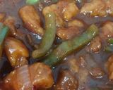 A picture of step 6 of Chicken Chilli.