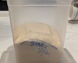 A picture of step 3 of Sourdough Bread x 2, Black Treacle & Rapeseed Oil, 71% Hydration. Workers schedule plus 6 x ciabatta.