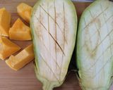 صورة لخطوة 1 من وصفة باذنجان ويقطين 🍆🎃 مشوي على طريقتي
