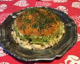 Une image de l'étape 11 de Dôme de salade composée marinée (haricots blancs,thon,carottes,courgettes et persil).