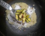 A picture of step 2 of Chandrakala mithai.