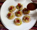 A picture of step 4 of Sev puri.