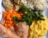 Foto langkah ke 1 dari resep Mpasi 8 bulan(nasi jagung, tempe, wortel, ayam).