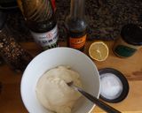 Foto del paso 1 de la receta Salsa de mayonesa con albahaca y anchoa