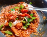 A picture of step 4 of Kadai paneer.