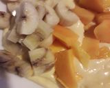 A picture of step 3 of Creamy mango fruit chat.