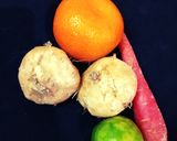 A picture of step 1 of Jicama Salad (Shank aloo salad).