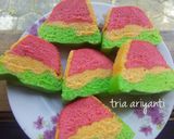 Foto langkah ke 5 dari resep Rainbow cake kukus mudah dan praktis.