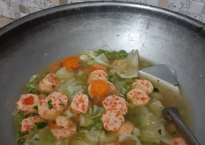 Langkah-langkah untuk membuat Cara membuat Sop sayur bakso favorit rumah