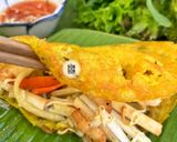 Hình bước làm 8 của món Bánh Xèo Củ Hũ Dừa Tôm Thịt