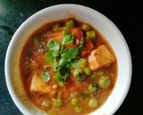 A picture of step 3 of Matar paneer.