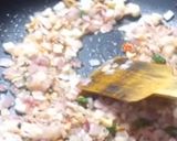 A picture of step 2 of Matar Paneer bhurji.