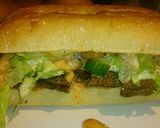A picture of step 11 of Tex's Surf & Turf Sarnie 🐠🐮🍞.
