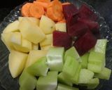 A picture of step 2 of Beet and Pork Rib Soup.