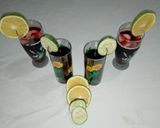 A picture of step 1 of Hibiscus drink.