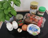 Olívás-paradicsomszószos Csirkemellfilé Mozzarellával recept fázis 1 fotója