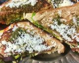 A picture of step 3 of Bombay toasty sandwich.