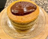 Foto del paso 7 de la receta Pastel con coca de almendras, cabello de ángel y ganaché
