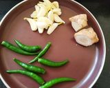 A picture of step 1 of Mutton kothmir.