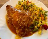 Fokhagymás szaftos sült hús recept fázis 5 fotója