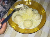 Sorrentinos rellenos de espinaca y jamón y queso con carusso