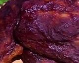 A picture of step 7 of Oven baked baby back ribs with dry rub and Bourbon BBQ sauce.