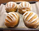 Foto langkah ke 8 dari resep Milk hearth bread / fresh cream bread / mirukuhasu.