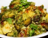 A picture of step 9 of Vrat wale dhaniya aloo / navratri special chutney aloo.